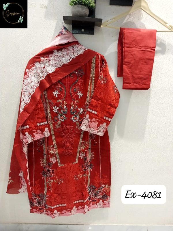 SAPPHIRE EX 4081 RED READYMADE SUITS