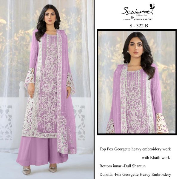 SERINE S 322 B PAKISTANI SUITS WHOLESALE