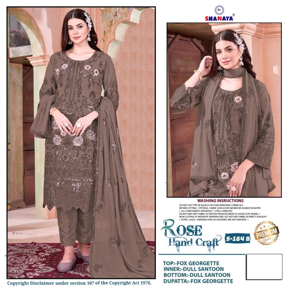 SHANAYA FASHION S 164 B ROSE PAKISTANI SUITS