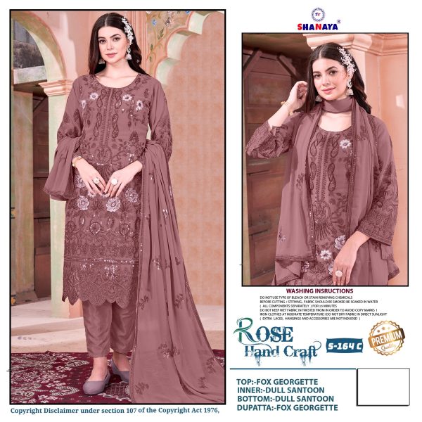 SHANAYA FASHION S 164 C ROSE PAKISTANI SUITS