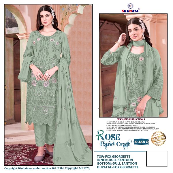 SHANAYA FASHION S 164 D ROSE PAKISTANI SUITS