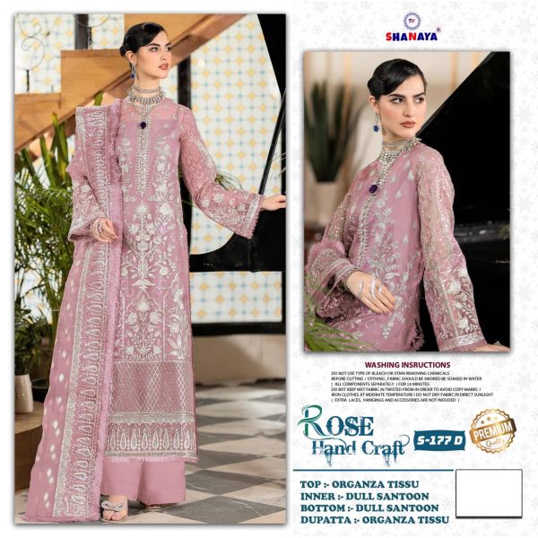 SHANAYA FASHION S 177 D ROSE PAKISTANI SUITS