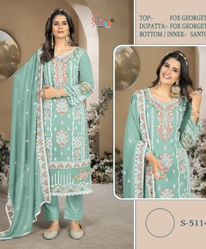 SHREE FABS S 5114 GEORGETTE SUITS