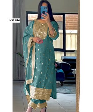 SHREE HARI NSR 814 E DESIGNER TOP PLAZZO