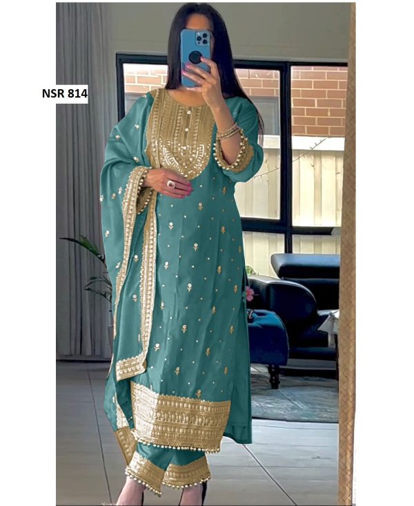 SHREE HARI NSR 814 E DESIGNER TOP PLAZZO