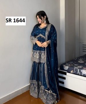 SHREE HARI SR 1644 B DESIGNER TOP SHARARA