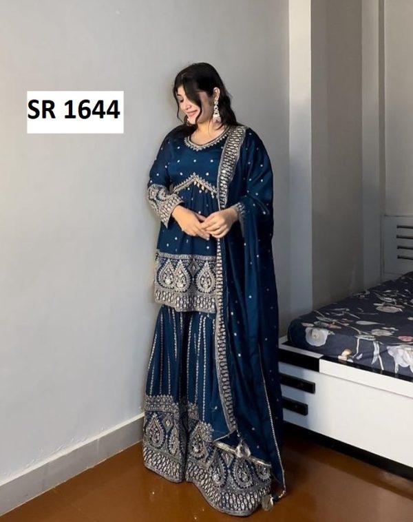 SHREE HARI SR 1644 B DESIGNER TOP SHARARA