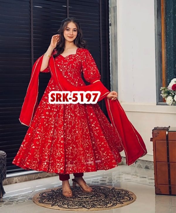 SHREE HARI SRK 5197 A DESIGNER SUITS WHOLESALE