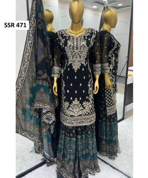 SHREE HARI SSR 471 B DESIGNER TOP GHARARA