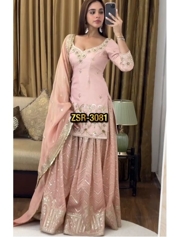 SHREE HARI ZSR 3081 DESIGNER TOP SHARARA