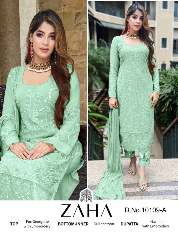 ZAHA 10109 COLORS GEORGETTE WHOLESALE