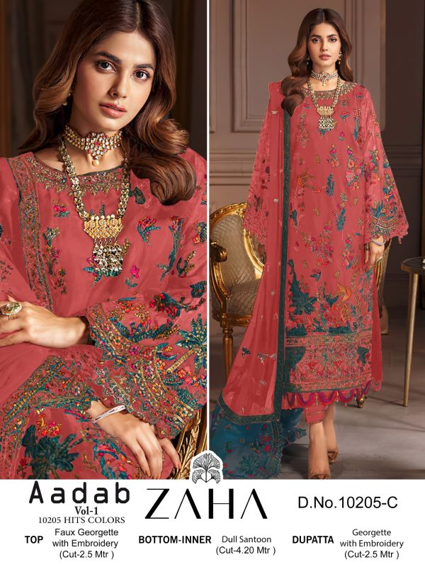 ZAHA 10205 C AADAB VOL 1 SALWAR SUITS IN INDIA