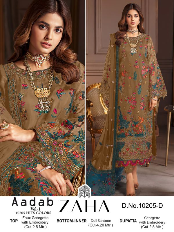 ZAHA 10205 D AADAB VOL 1 SALWAR SUITS IN INDIA