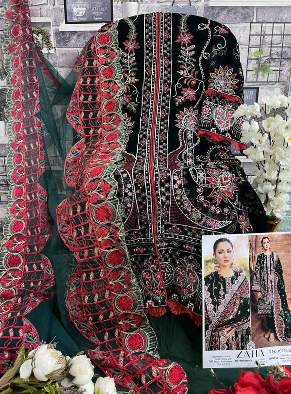 ZAHA 10220 C AAFIYA VOL 1 VELVET PAKISTANI SUITS