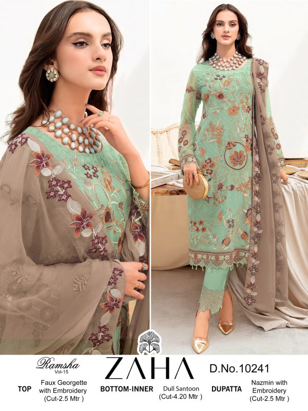 ZAHA 10241 GEORGETTE PAKISTANI SUITS