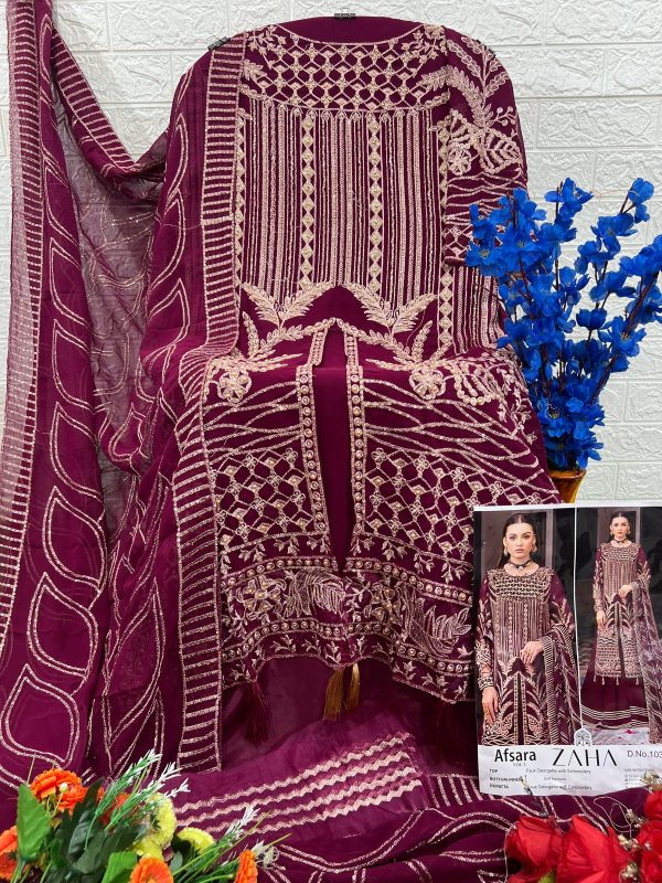 ZAHA 10349 A AFSARA VOL 3 PAKISTANI SUITS