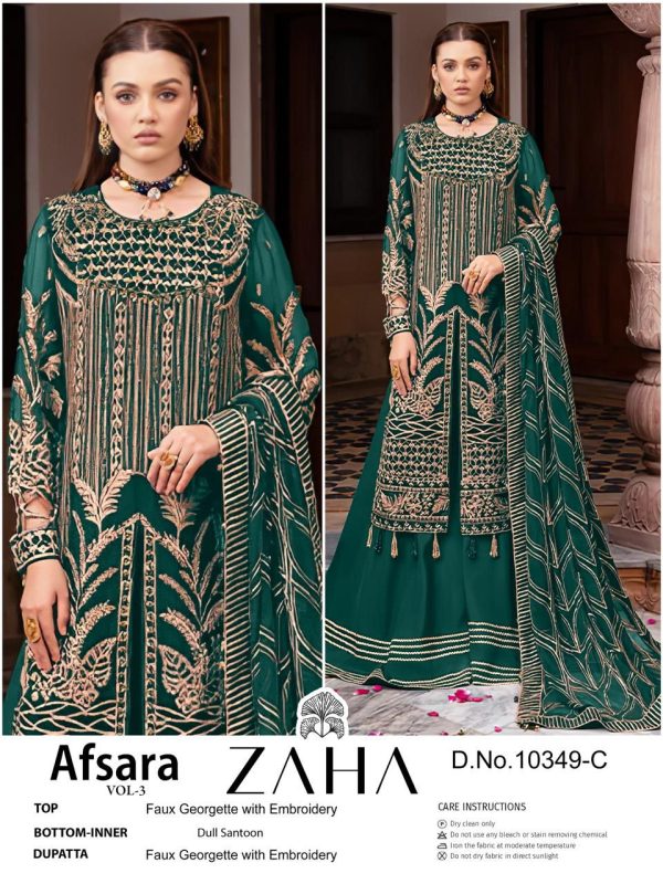 ZAHA 10349 C AFSARA VOL 3 PAKISTANI SUITS