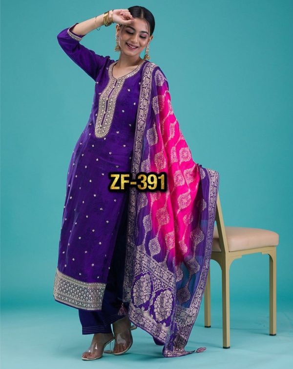 ZEEL FASHION ZF 391 DESIGNER SUITS WHOLESALE