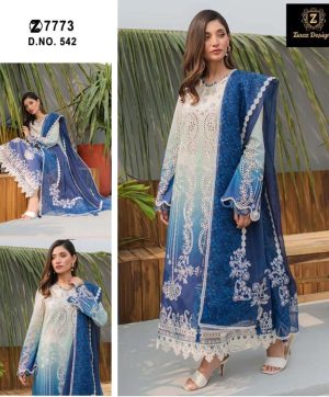 ZIAAZ DESIGNS 542 PAKISTANI SUITS WHOLESALE