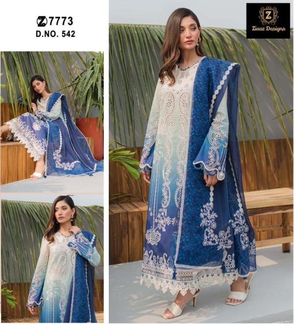 ZIAAZ DESIGNS 542 PAKISTANI SUITS WHOLESALE