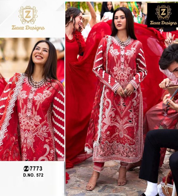 ZIAAZ DESIGNS 572 SALWAR SUITS WHOLESALE