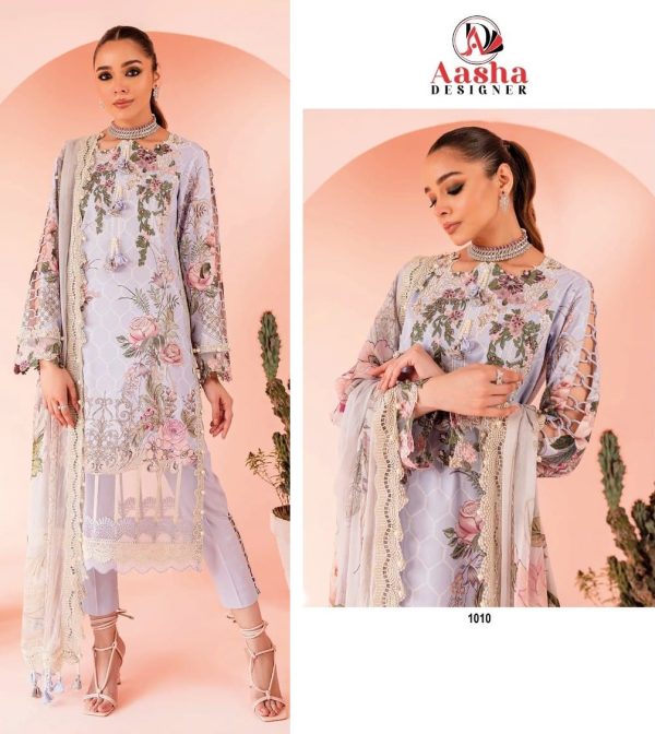 AASHA DESIGNER 1010 COTTON PAKISTANI SUITS