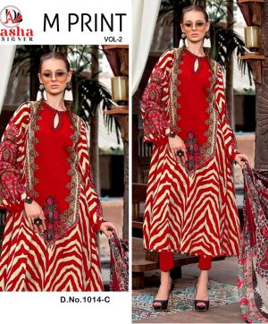 AASHA DESIGNER 1014 C M PRINT VOL 2 SALWAR SUITS