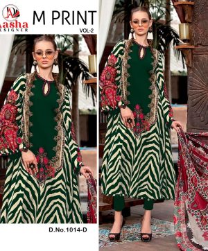 AASHA DESIGNER 1014 D M PRINT VOL 2 SALWAR SUITS