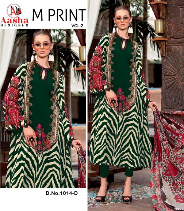 AASHA DESIGNER 1014 D M PRINT VOL 2 SALWAR SUITS