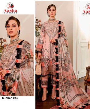 AASHA DESIGNER 1040 PAKISTANI COTTON SUITS