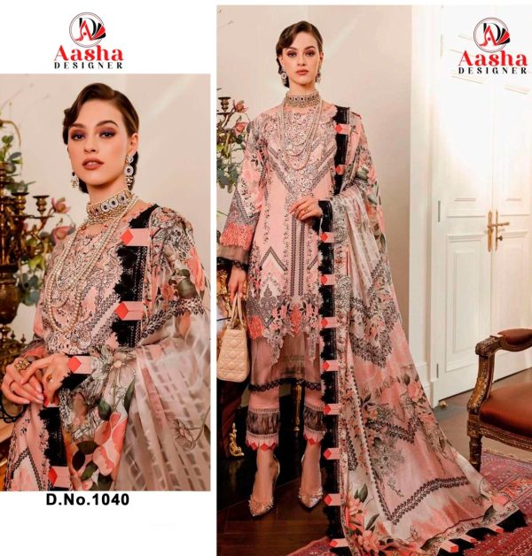 AASHA DESIGNER 1040 PAKISTANI COTTON SUITS