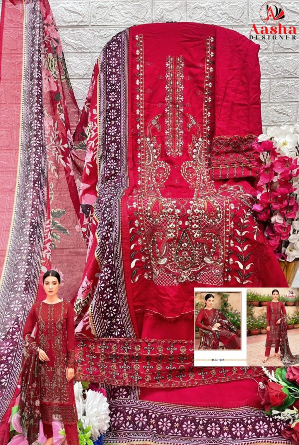 AASHA DESIGNER 1072 PAKISTANI SUITS IN INDIA