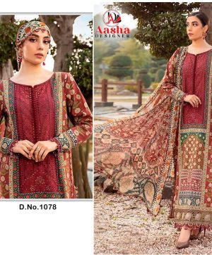 AASHA DESIGNER 1078 PAKISTANI SUITS IN INDIA