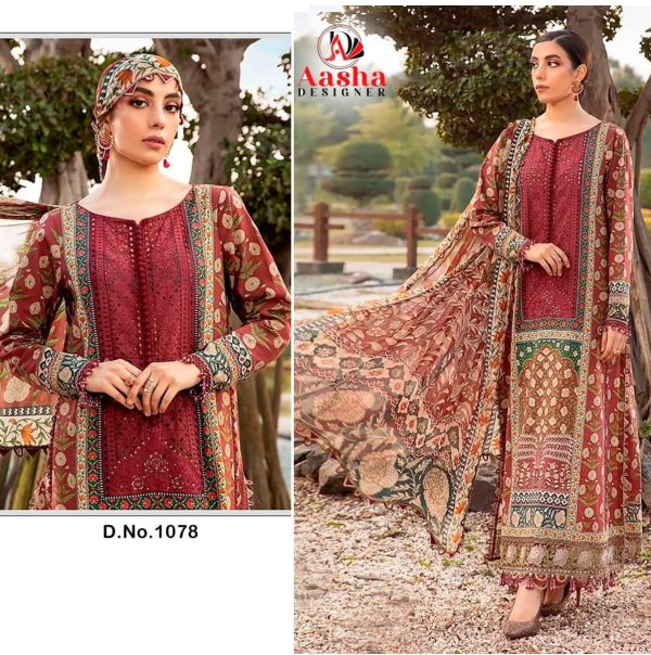 AASHA DESIGNER 1078 PAKISTANI SUITS IN INDIA