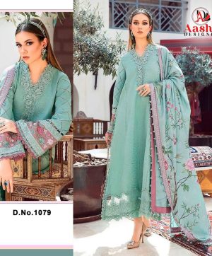 AASHA DESIGNER 1079 RAYON PAKISTANI SUITS