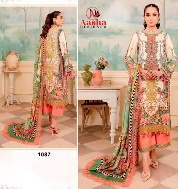 AASHA DESIGNER 1087 PAKISTANI SUITS IN INDIA