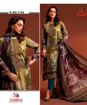 AASHA DESIGNER 1134 MARIYA B SILK SUITS