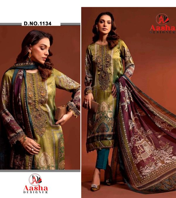 AASHA DESIGNER 1134 MARIYA B SILK SUITS