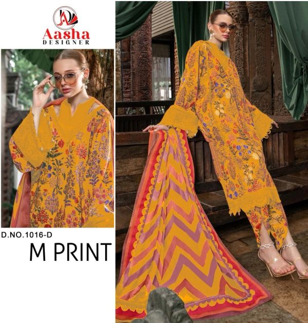 AASHA DESIGNS 1016 D M PRINT COTTON SUITS