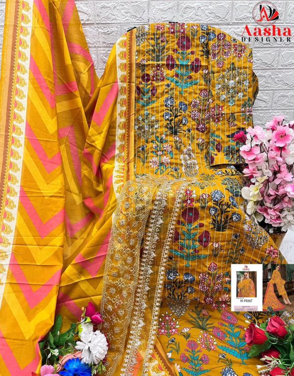 AASHA DESIGNS 1016 D M PRINT COTTON SUITS