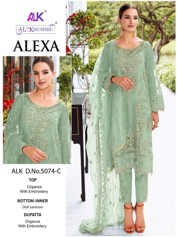 AL KHUSHBU ALK 5074 C ALEXA PAKISTANI SUITS