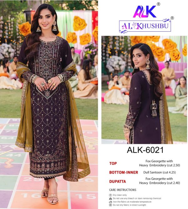 AL KHUSHBU ALK 6021 PAKISTANI SALWAR SUITS