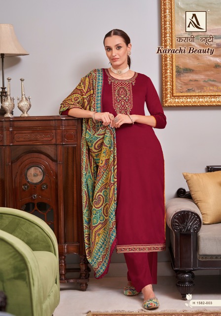 ALOK SUIT KARACHI BEAUTY WHOLESALE