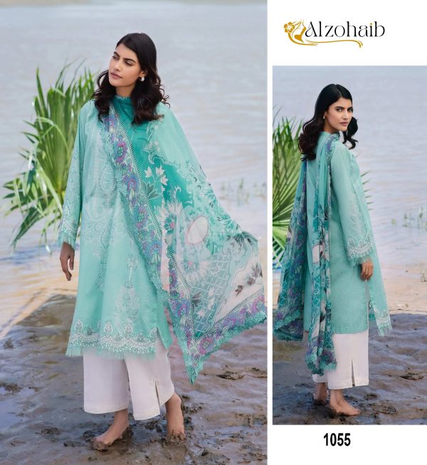 ALZOHAIB 1055 M BASICS 2 COTTON SALWAR SUITS