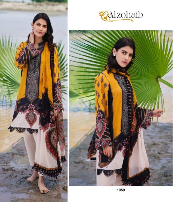 ALZOHAIB 1059 COTTON PAKISTANI SUITS