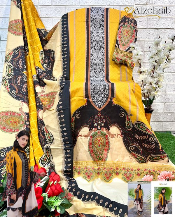 ALZOHAIB 1059 COTTON PAKISTANI SUITS