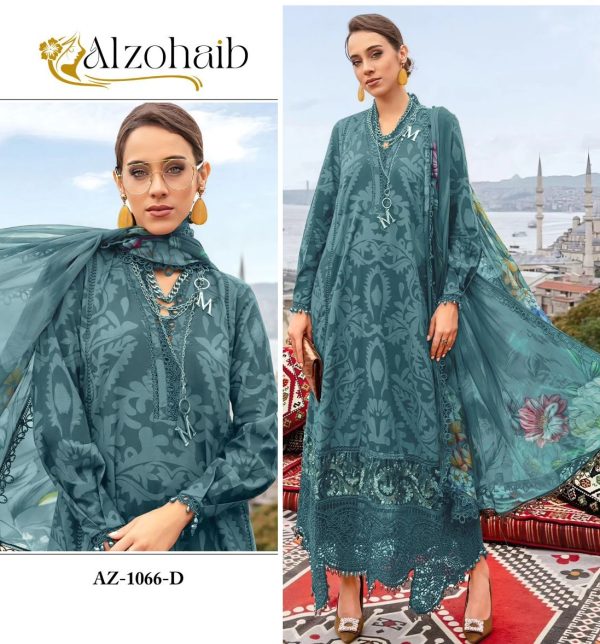 ALZOHAIB AZ 1066 D COTTON PAKISTANI SUITS