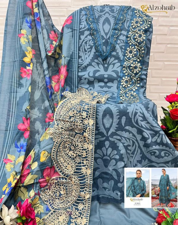 ALZOHAIB AZ 1066 D COTTON PAKISTANI SUITS