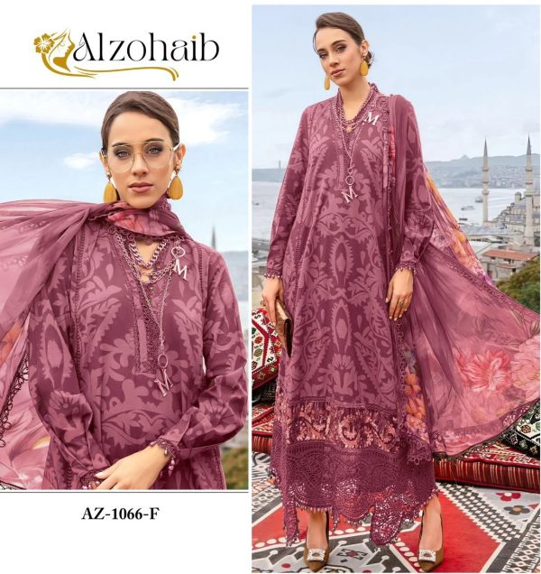 ALZOHAIB AZ 1066 F COTTON PAKISTANI SUITS