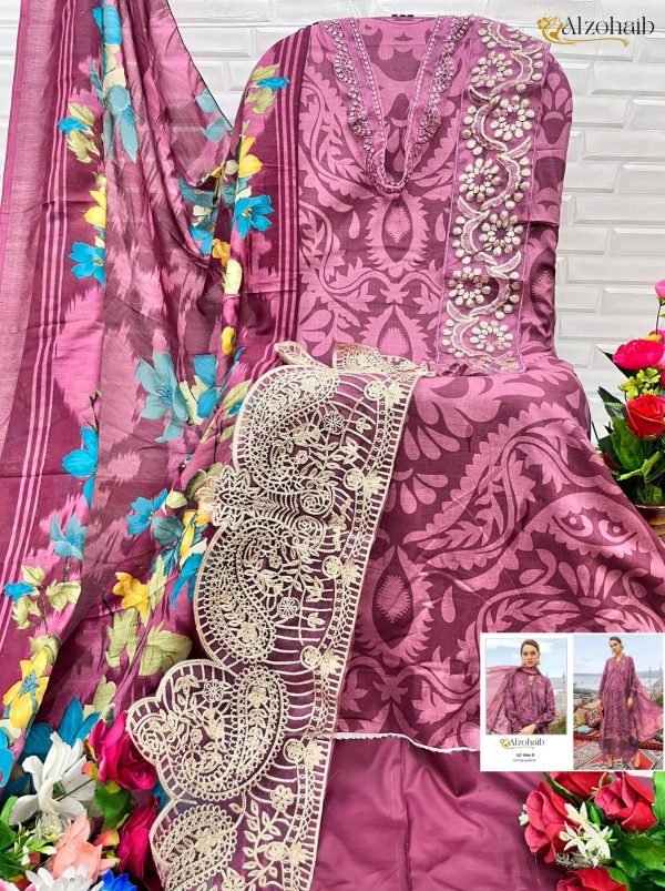 ALZOHAIB AZ 1066 F COTTON PAKISTANI SUITS